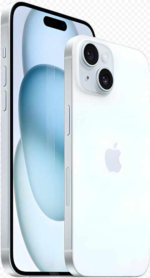 Apple Blue IPhone 15 PNG Transparent Background