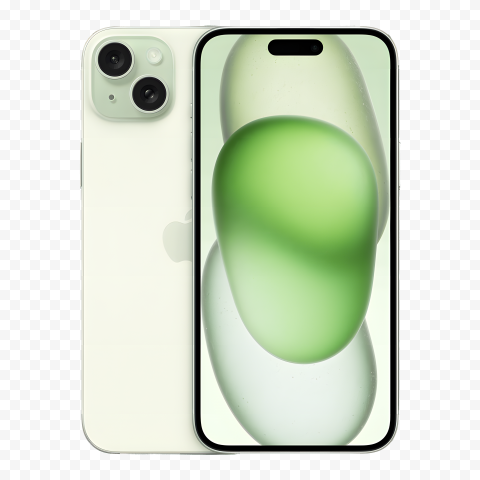 apple iphone 15 plus green front back view png - Image ID 490999