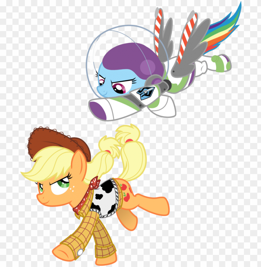 Applejack Y Rainbow Dash PNG Image With Transparent Background