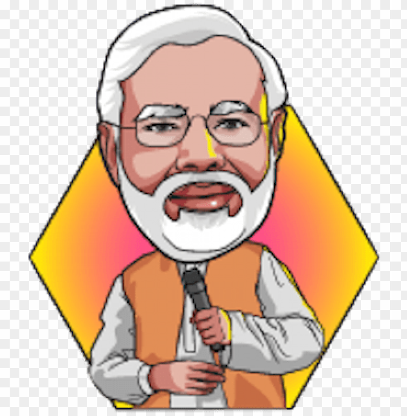 arendra modi stickers messages sticker-6 - cartoon drawing of narendra modi  PNG image with transparent background | TOPpng
