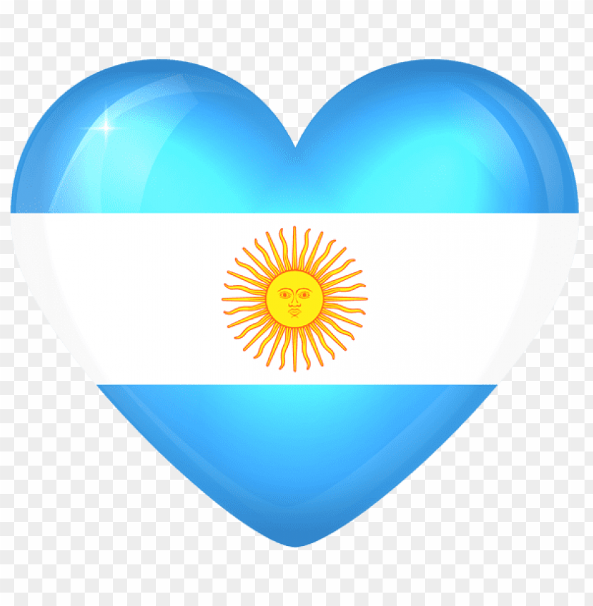 Download Argentina Large Heart Flag Clipart Png Photo  