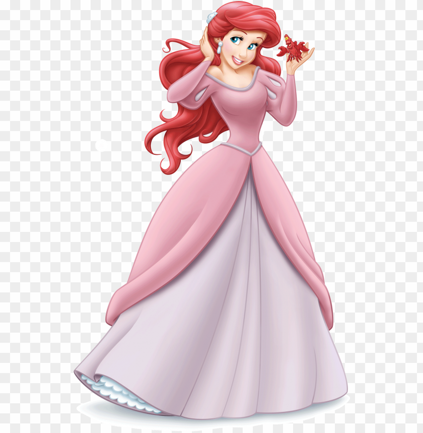 Ariel Disney Princess - Little Mermaid With Dress PNG Transparent With ...
