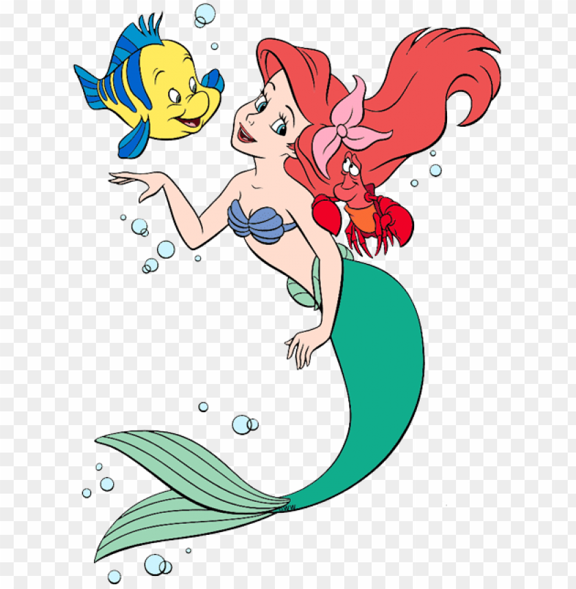 Ariel Flounder Sebastian Disney Princesses As Mermaids Png