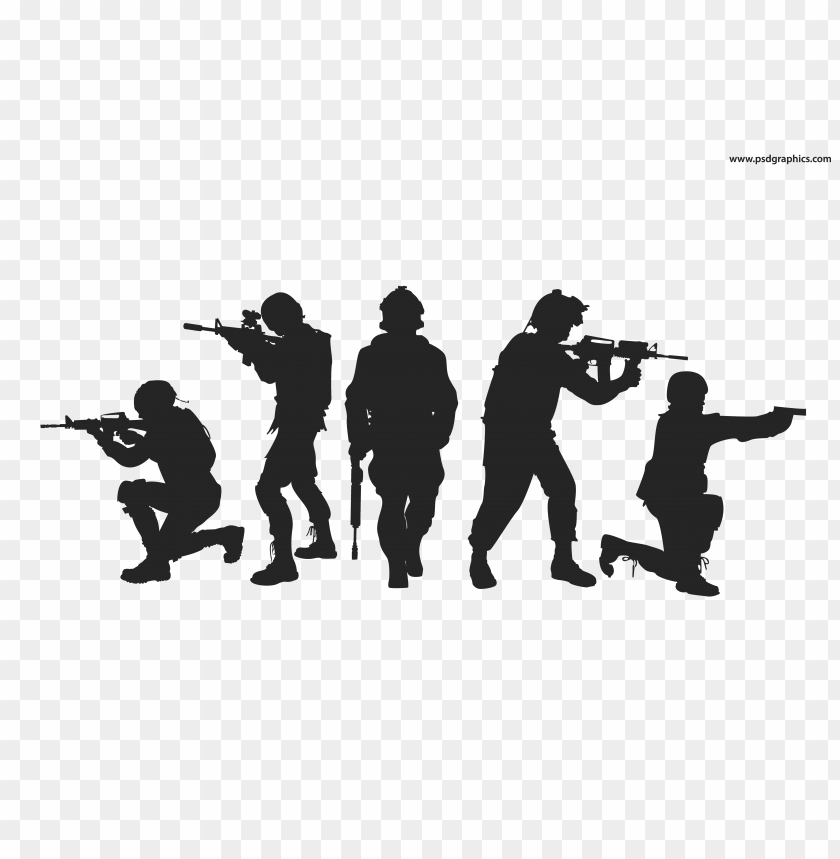 army silhouette png PNG image with transparent background | TOPpng