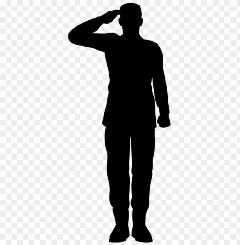 Transparent army soldier saluting silhouette PNG Image - ID 49361