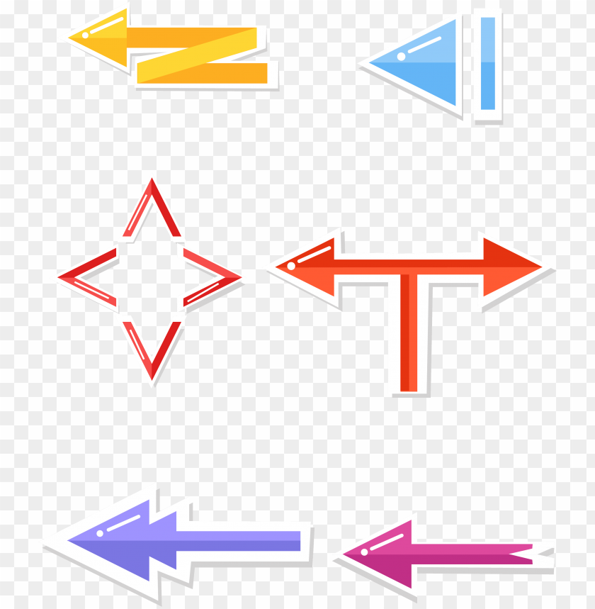 Arrow Bright Arrows Cartoon Colorful Png And Vector Diagram Png Image With Transparent Background Toppng