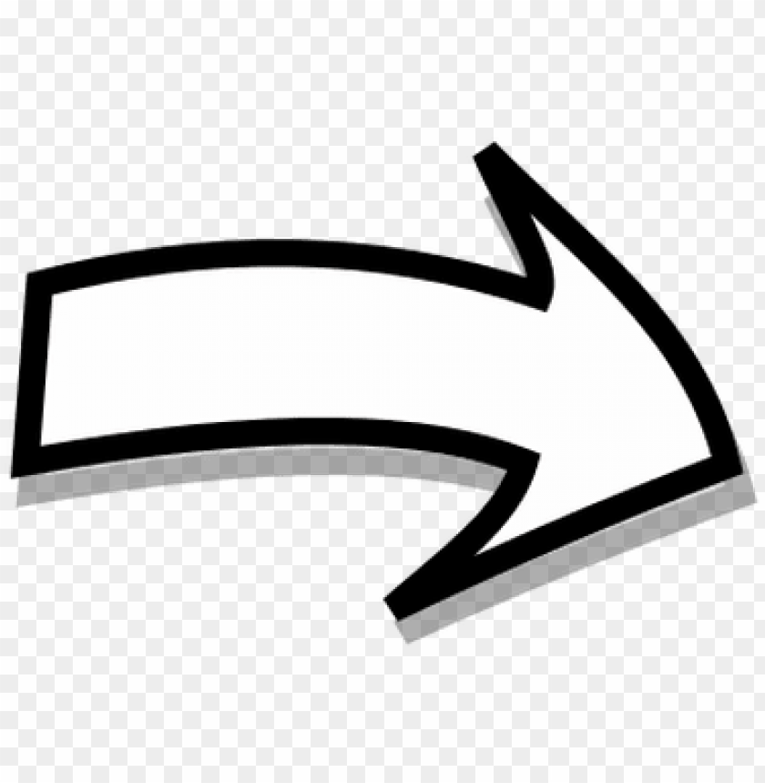 Arrow Bw Curved Right - White Curved Arrow PNG Transparent Background