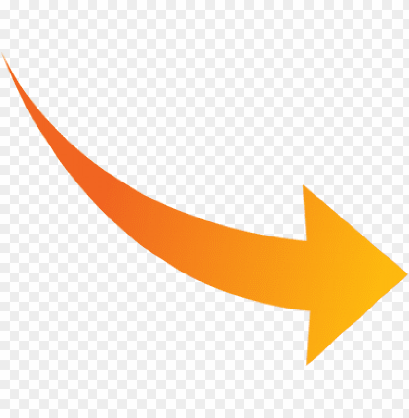 arrow down png24 - orange curve arrow PNG image with transparent background@toppng.com