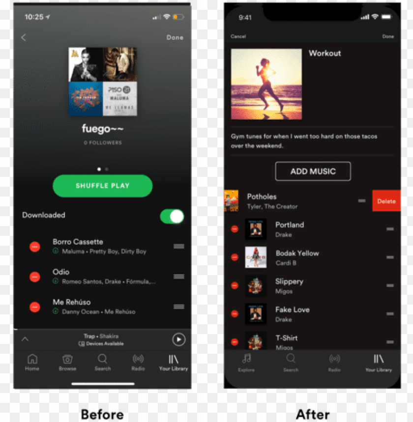 artboard4 - spotify playlist mobile mocku PNG image with transparent  background | TOPpng