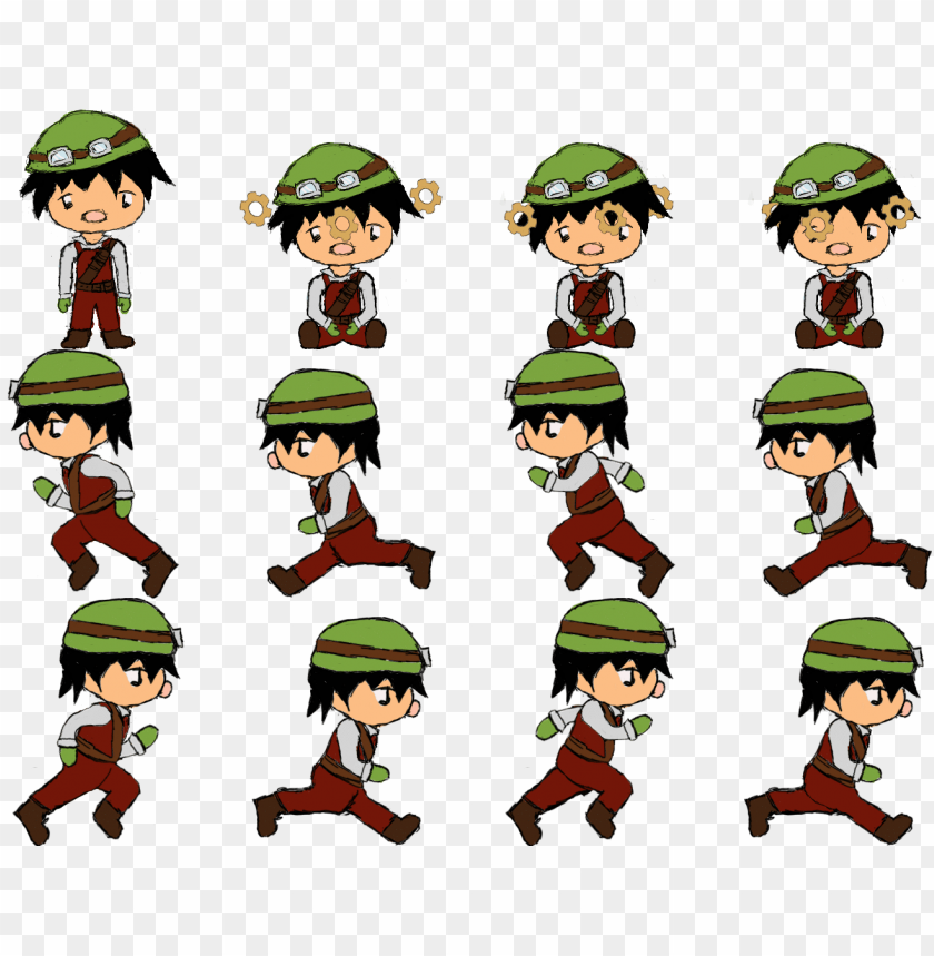 as the character is now more lively it has been decided character movement sprite sheet PNG transparent with Clear Background ID 190988