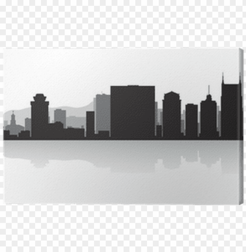free PNG ashville city skyline silhouette canvas print • pixers® - nashville skyline black and white PNG image with transparent background PNG images transparent