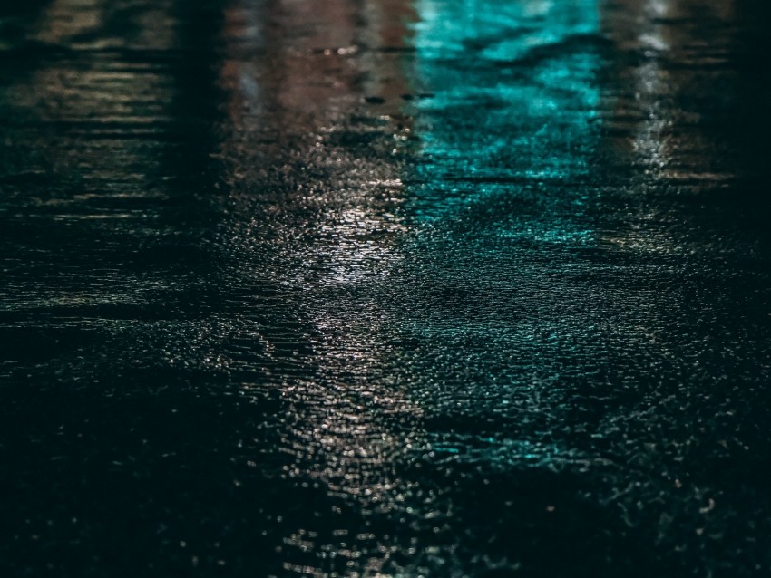 asphalt, wet, dark, blur