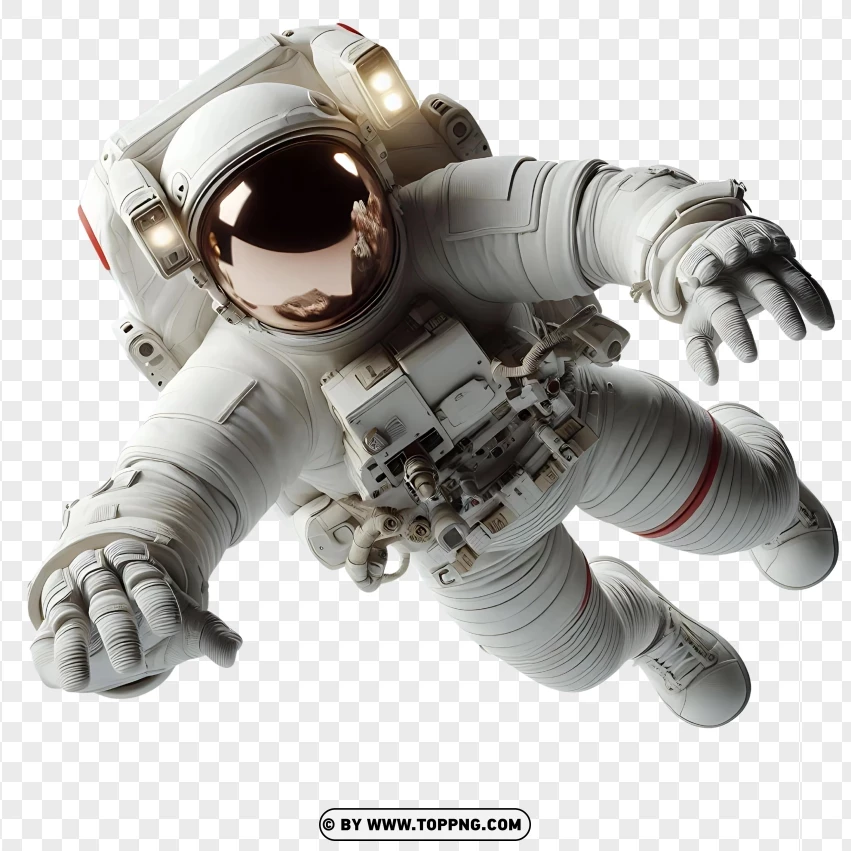 Astronaut Floating In Space PNG Transparent Background