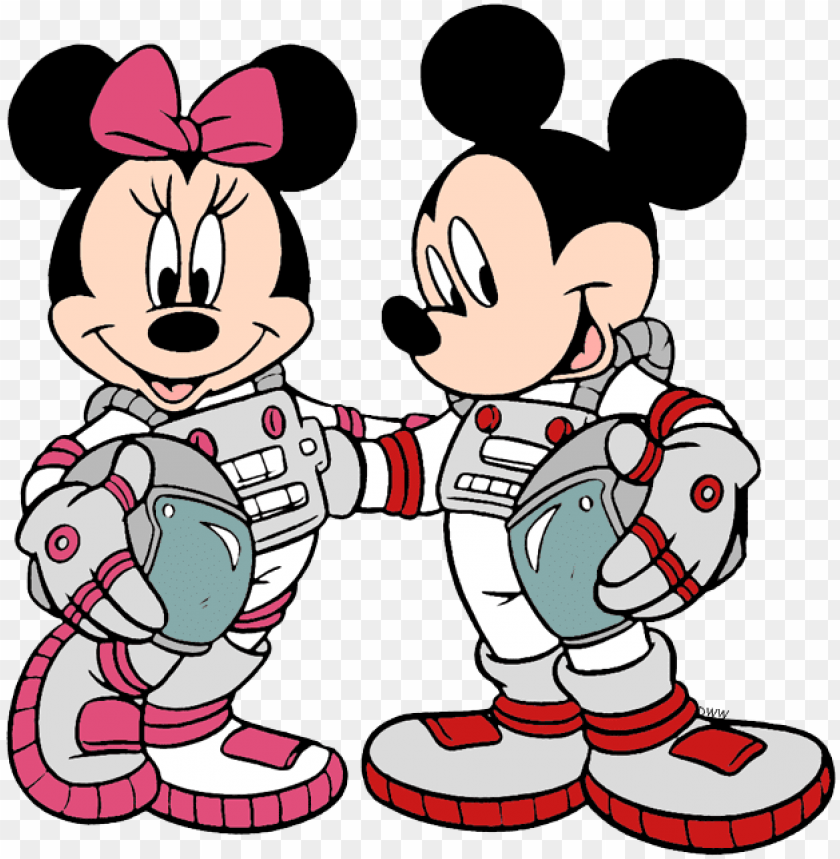 Astronauts Mickey Minnie - Cartoo PNG Transparent With Clear Background ID 392903