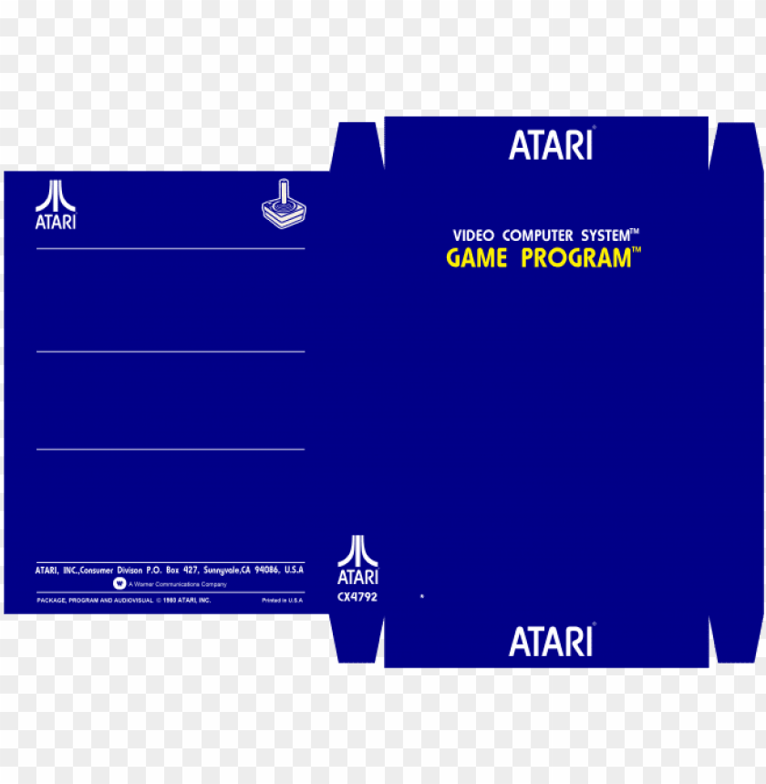 Atari 2600 Template Comments Atari 2600 Box Template Png Image