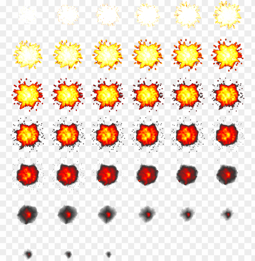 Attached Are Various Explosion Sprites Created With 2d Explosion Sprite Sheet PNG Image With Transparent Background@toppng.com