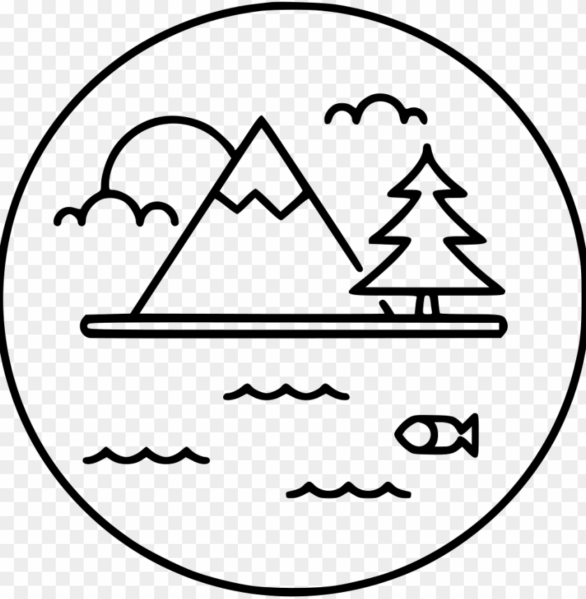 Ature Lake Mountains Fish Outdoors Svg Png Icon Free Outdoors Sv Png Image With Transparent Background Toppng