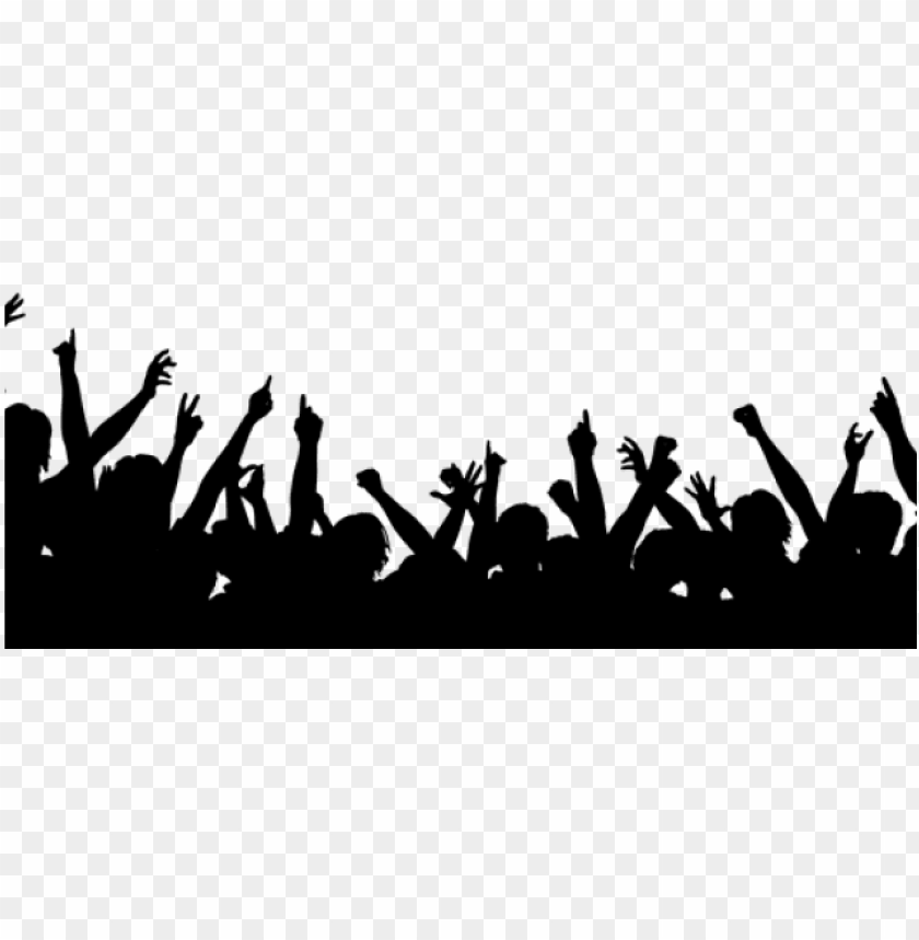 Free Download HD PNG Audience Clipart Silhouette Black Clipart Crowd 