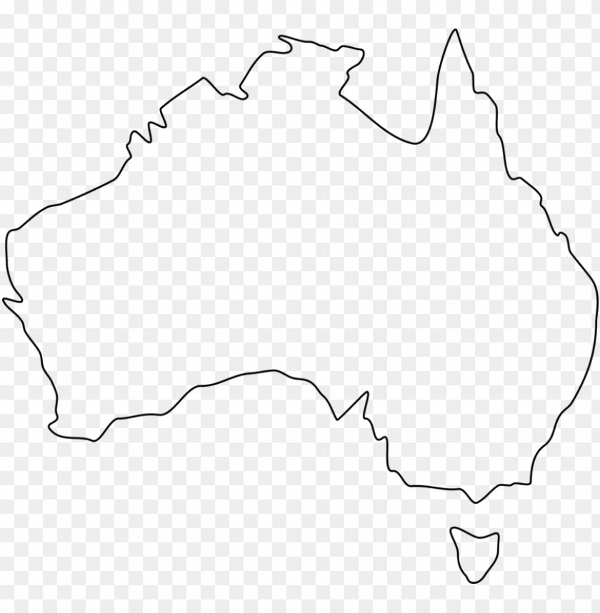 free PNG australia blank map geography - simple outline of australia PNG image with transparent background PNG images transparent