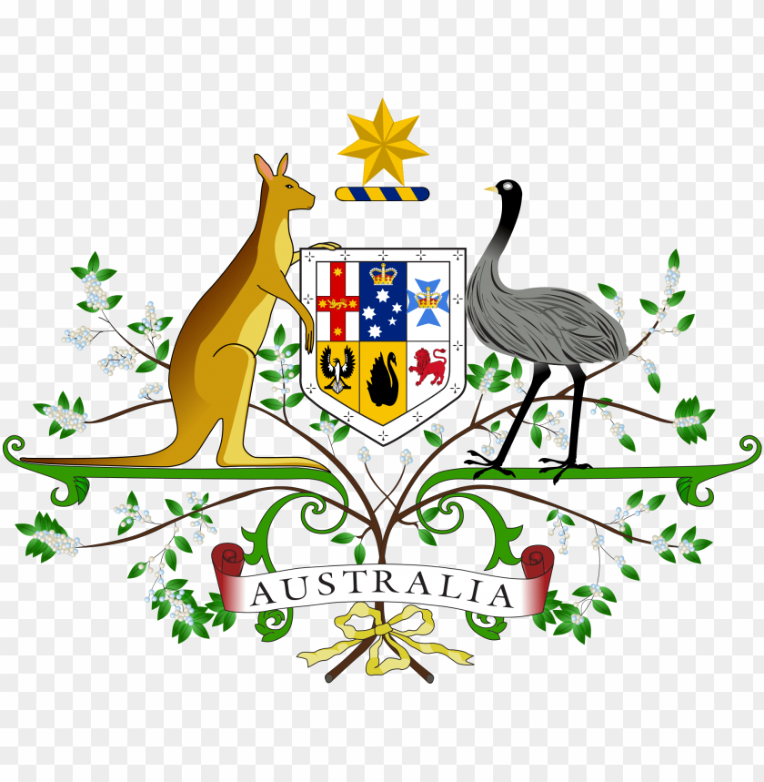 free PNG australian coat of arms png - national emblem of australia PNG image with transparent background PNG images transparent