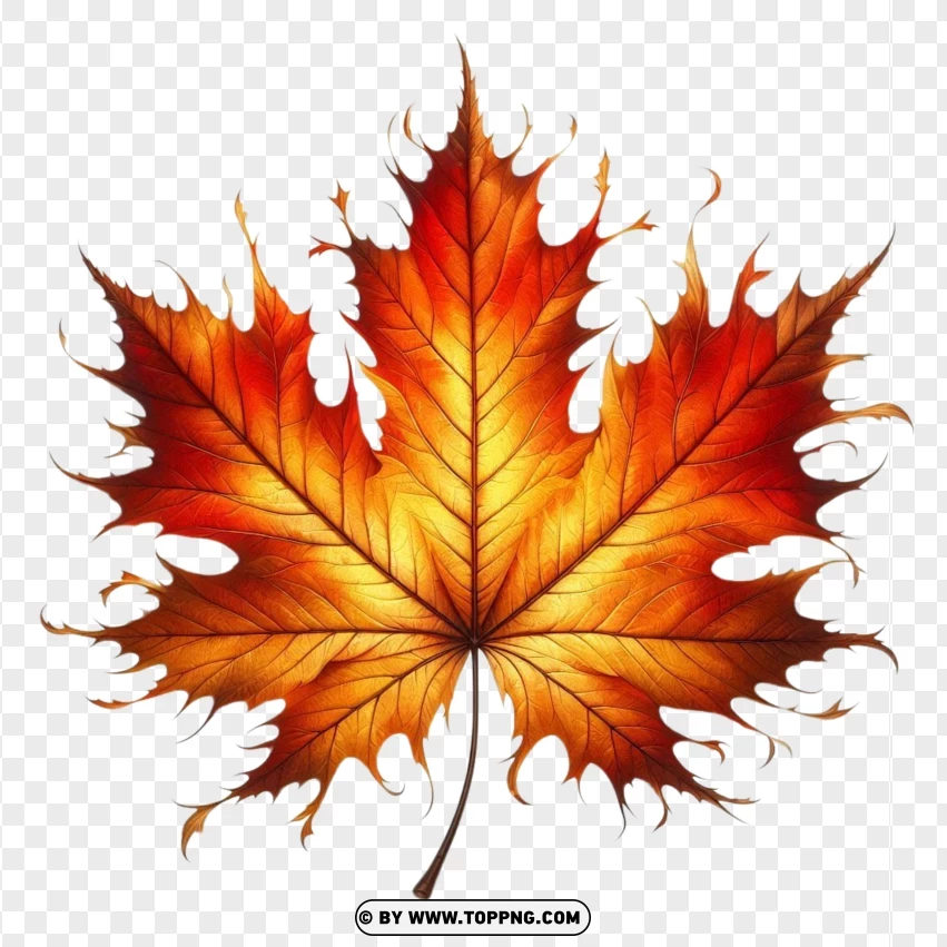 Autumn Maple Leaf PNG Transparent Background