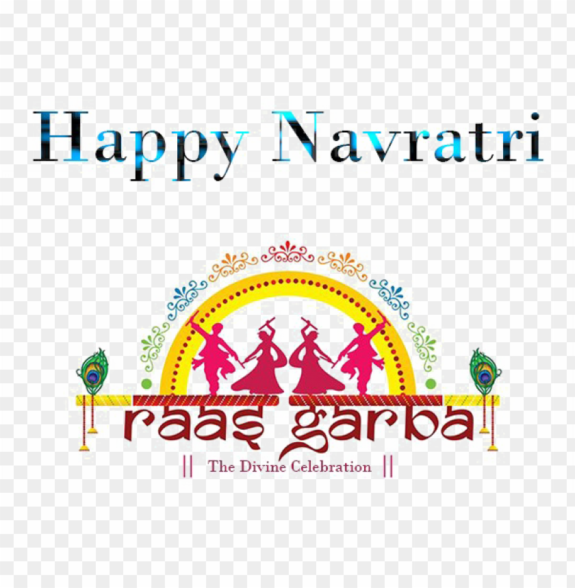 avratri png download image - happy navratri text PNG image with transparent  background | TOPpng