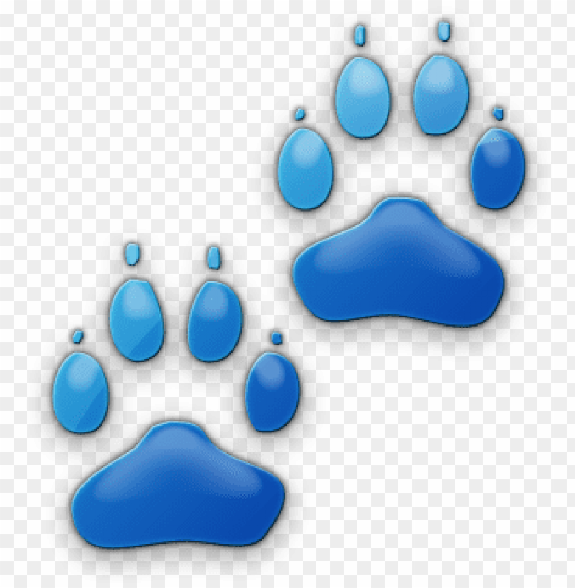 clipart blue dog - blue cat paw prints PNG image with transparent background TOPpng