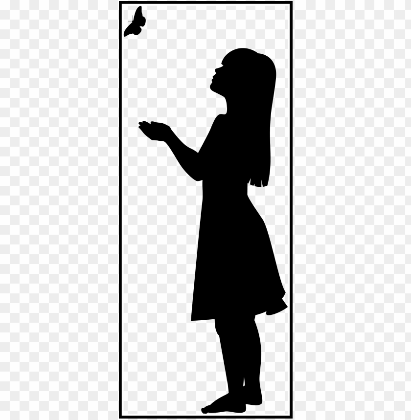 free PNG awesome little girl and silhouette by gdj - little girl silhouette PNG image with transparent background PNG images transparent