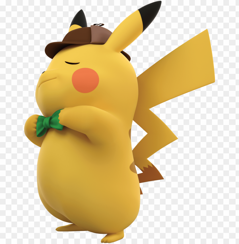 aww detective pikachu bowtie PNG transparent with Clear Background ID 170137