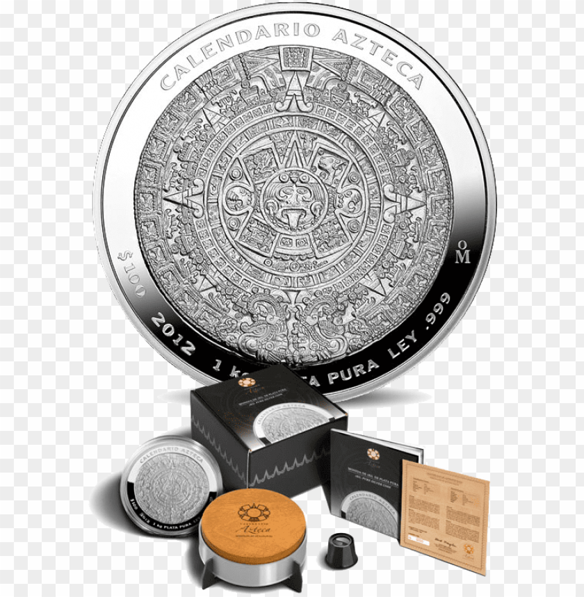 Aztec Calendar 1 Kilograms Silver Proof Coin - Aztec Calendar Coi PNG Transparent With Clear Background ID 234744