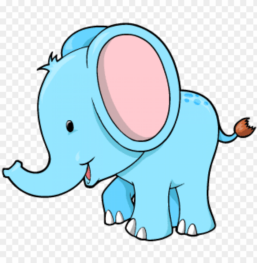 baby blue elephant cartoon PNG image with transparent background | TOPpng