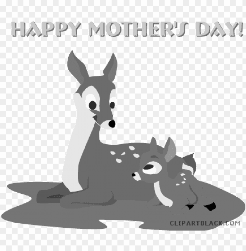 baby deer animal free black whiteimages black - mother's day, mother day