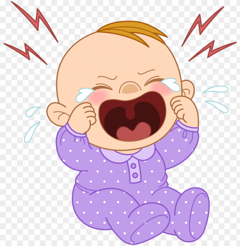 Crying Baby Face Cartoon PNG TOPpng