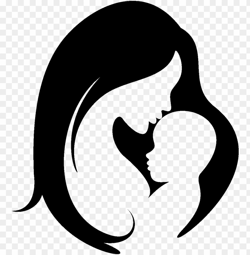 baby mama mother silhouette child hd image free png - test tube baby logo PNG image with transparent background@toppng.com
