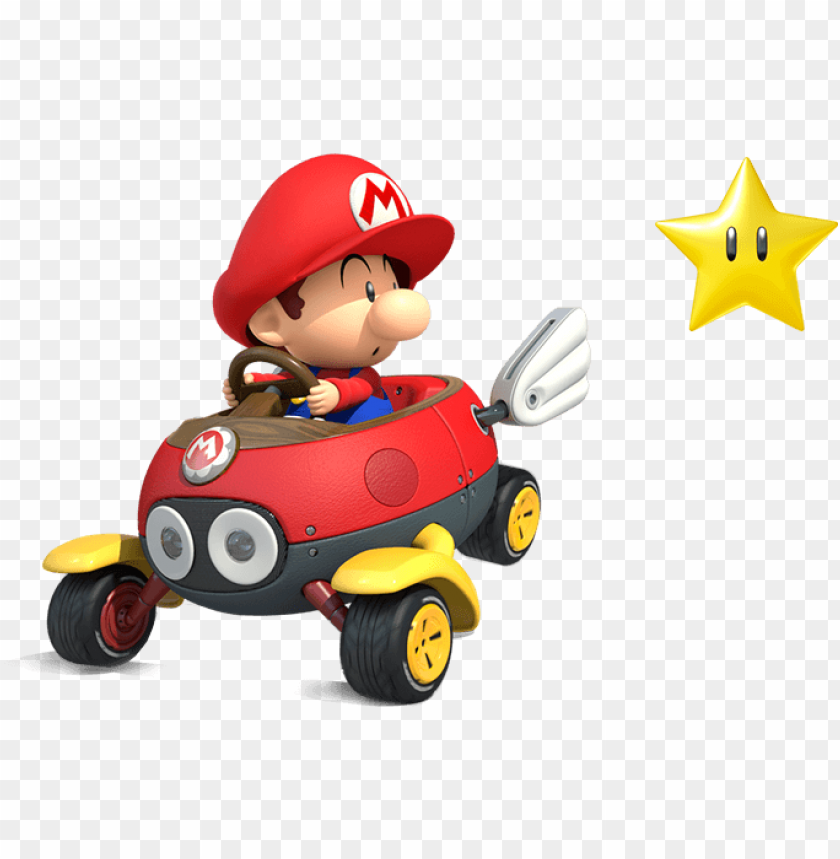 baby mario - mario kart 8 deluxe baby mario PNG image with transparent background@toppng.com