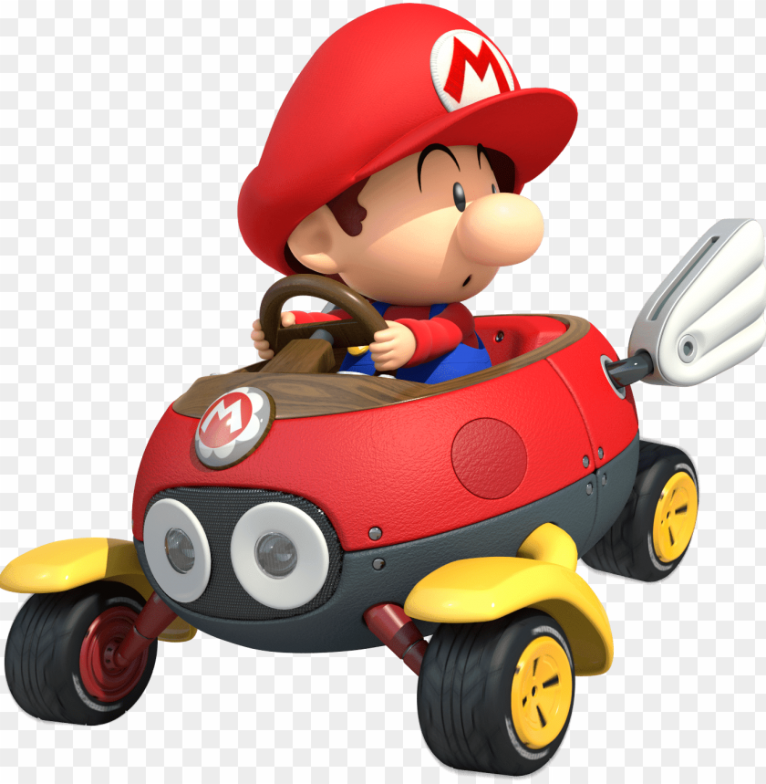 baby mario mario kart - mario kart 8 deluxe baby mario PNG image with transparent background@toppng.com