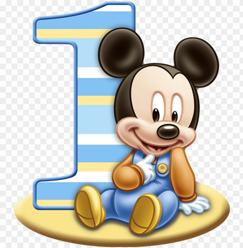 baby mickey mouse 1st birthday PNG transparent with Clear Background ID 76096