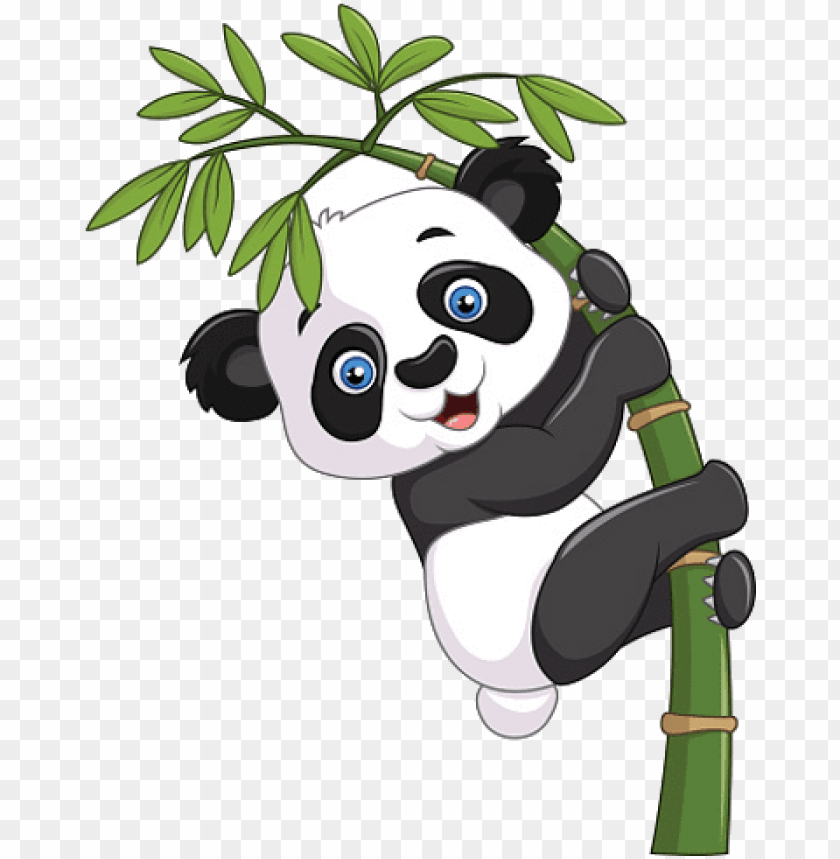 Download baby panda climbing bamboo tree - gambar panda png - Free PNG  Images | TOPpng