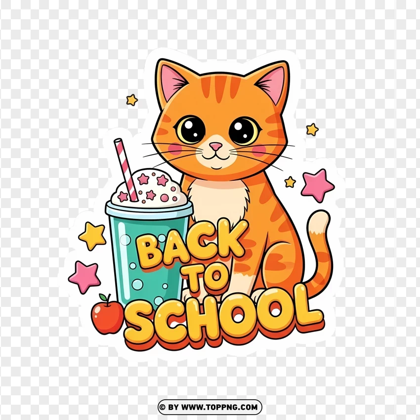 Back To School Fun Sticker PNG Transparent Background