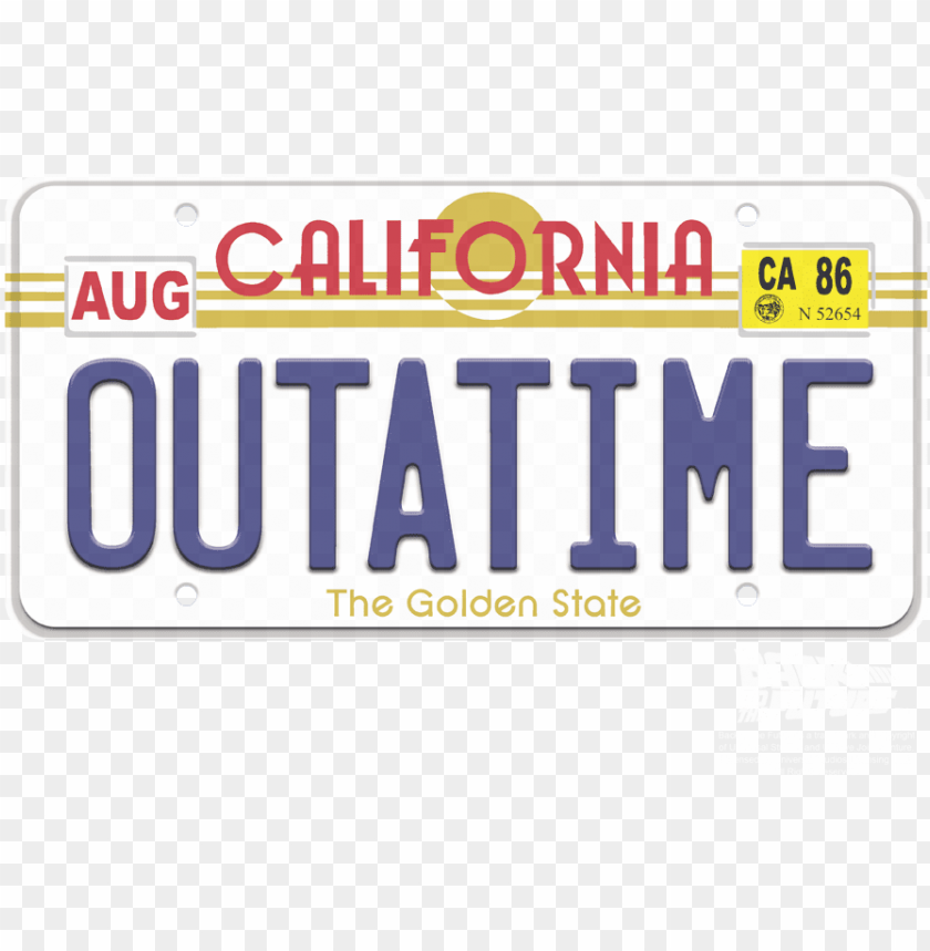 Back To The Future Outatime Plate Men's Slim Fit T Shirt Back To The Future License PNG Image With Transparent Background