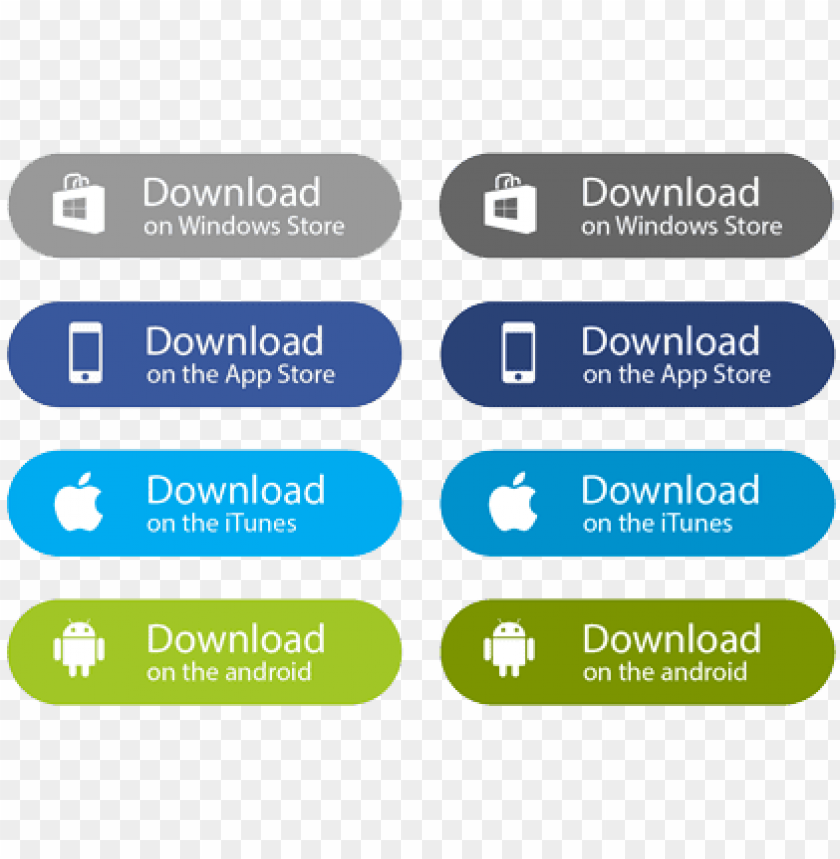 Badge App Store Buttons - Download App Button Psd PNG Transparent Background