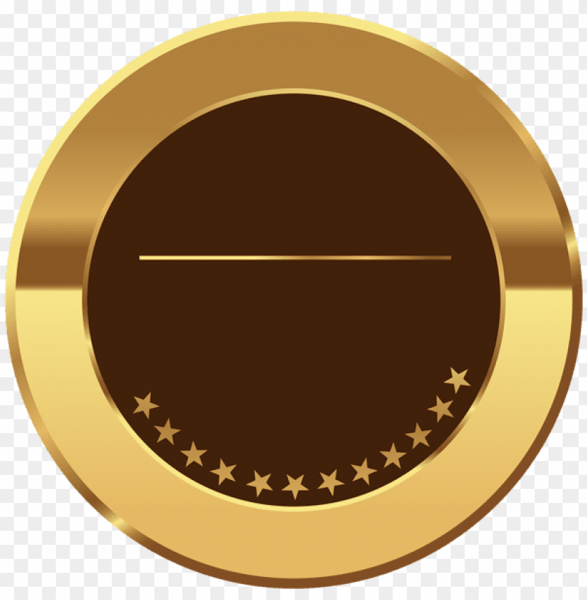 badge gold brown transparent clipart png photo - 49546
