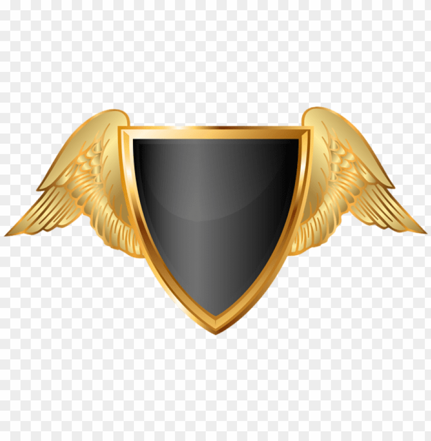 badge with wings black png clipart png photo - 51322