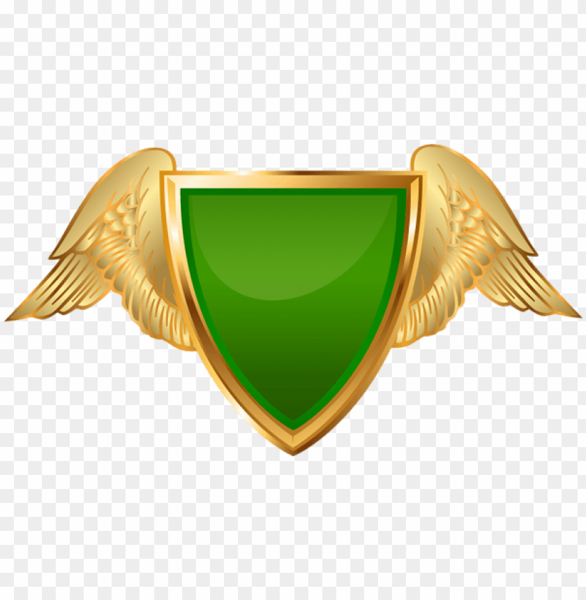 badge with wings green png clipart png photo - 51334