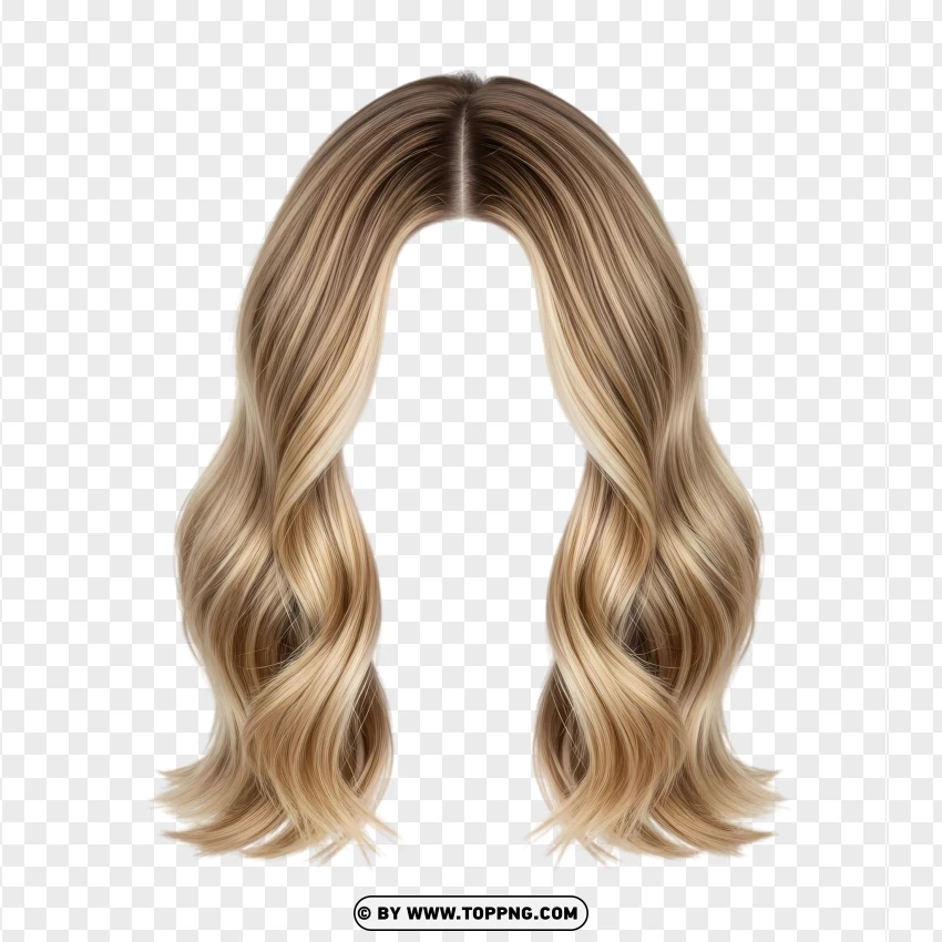 Balayage beach waves – light brown to blonde gradient
