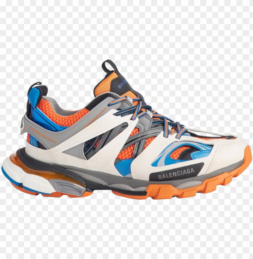 balenciaga track trainer 'orange grey' - hiking shoe PNG image with transparent background@toppng.com
