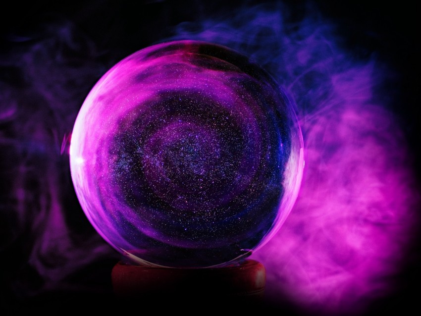 ball, glitter, purple, glass