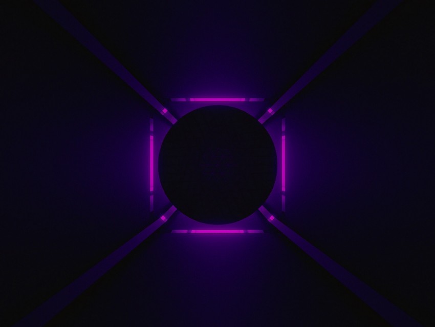 ball, neon, backlight, purple, dark