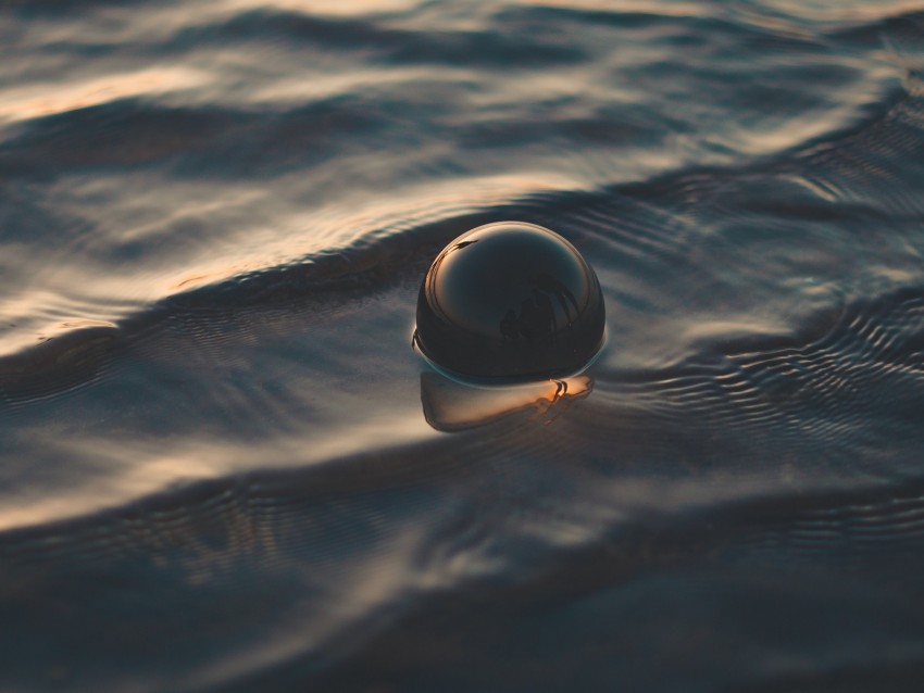 ball, water, waves, wet, sphere