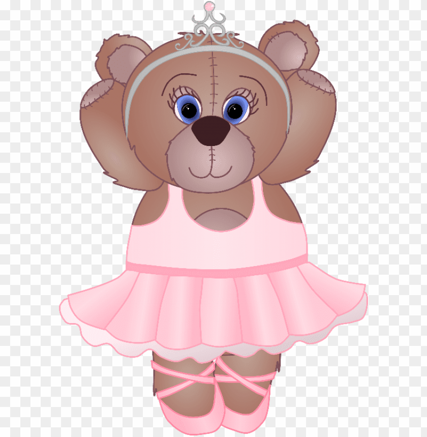 Ballerina Clipart Teddy Bear Clipart Black And White - Pink Ballerina Teddy Bear PNG Transparent With Clear Background ID 190350